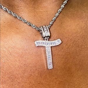 Letter T Bling Necklace